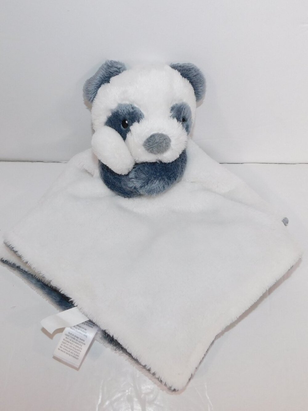 Carter's Panda Security Blanket Gray White Plush Baby lovey Nunu Soother 67833